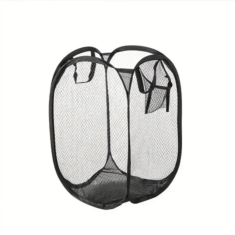 Foldable Mesh Laundry Basket Large Capacity Storage for Dirty Clothes