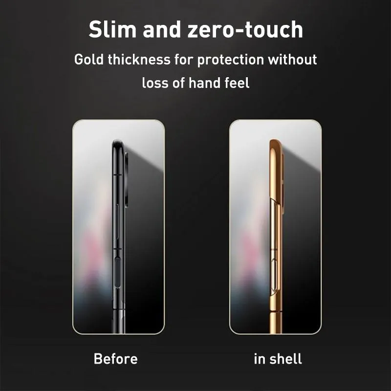 For Samsung Galaxy z Fold4 5G Foldable Lambskin Phone Case - Electroplated