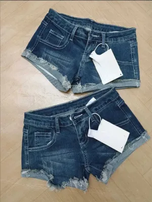 Frayed Low-Waist Denim Shorts – Y2K Vintage Harajuku Style From Kawaii Stop