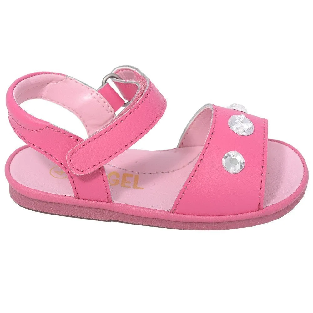 Fuchsia Jeweled Strap Sandals Baby Girls 1-Toddler Girls 7