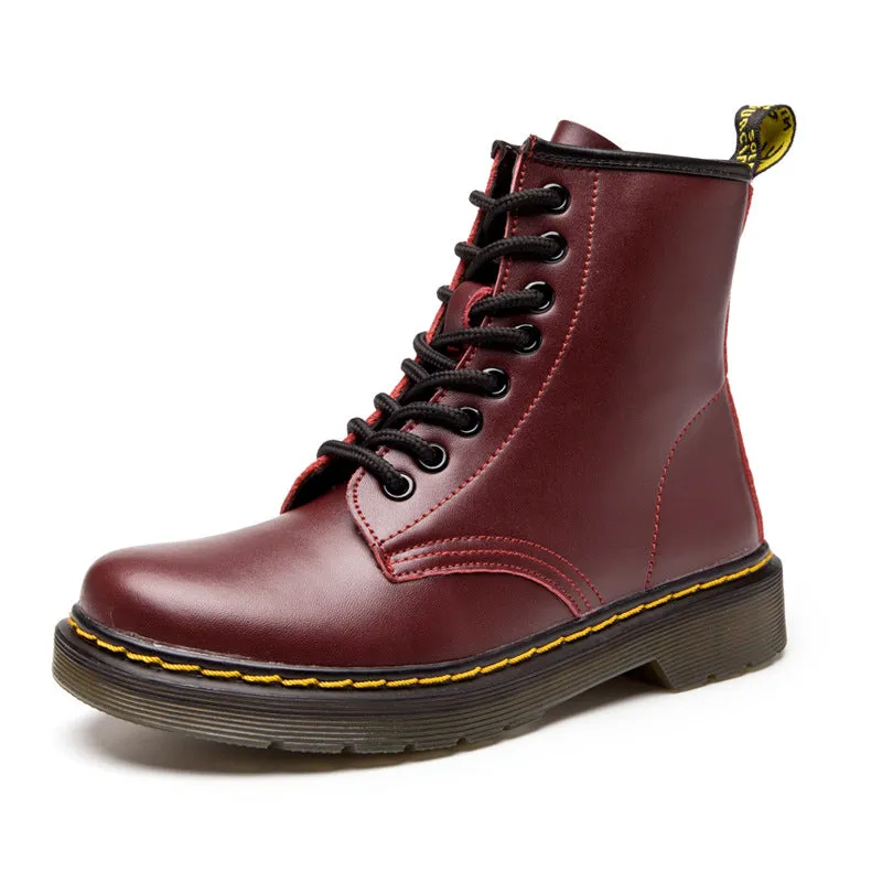 Genuine Leather Mid-calf Boots