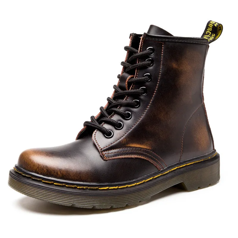 Genuine Leather Mid-calf Boots