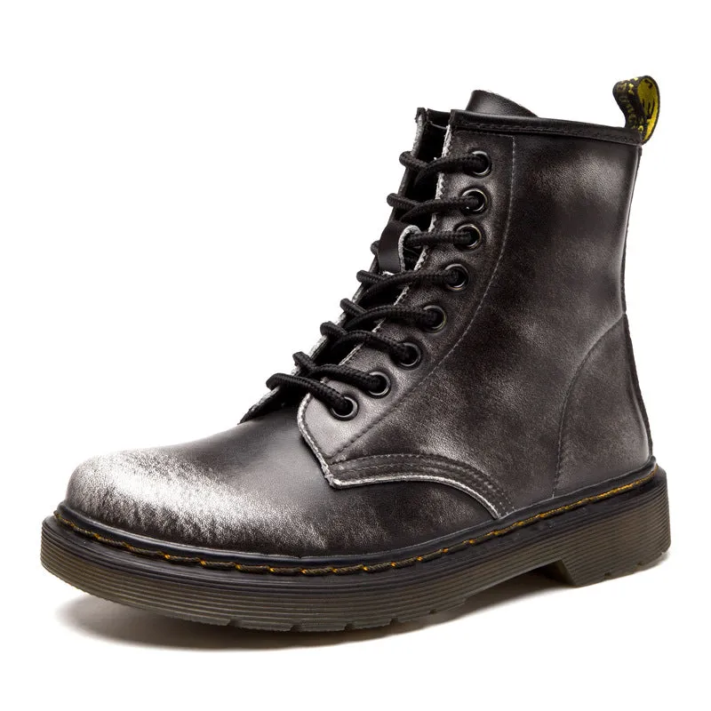 Genuine Leather Mid-calf Boots