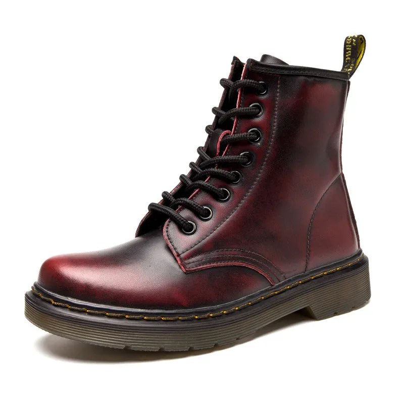 Genuine Leather Mid-calf Boots