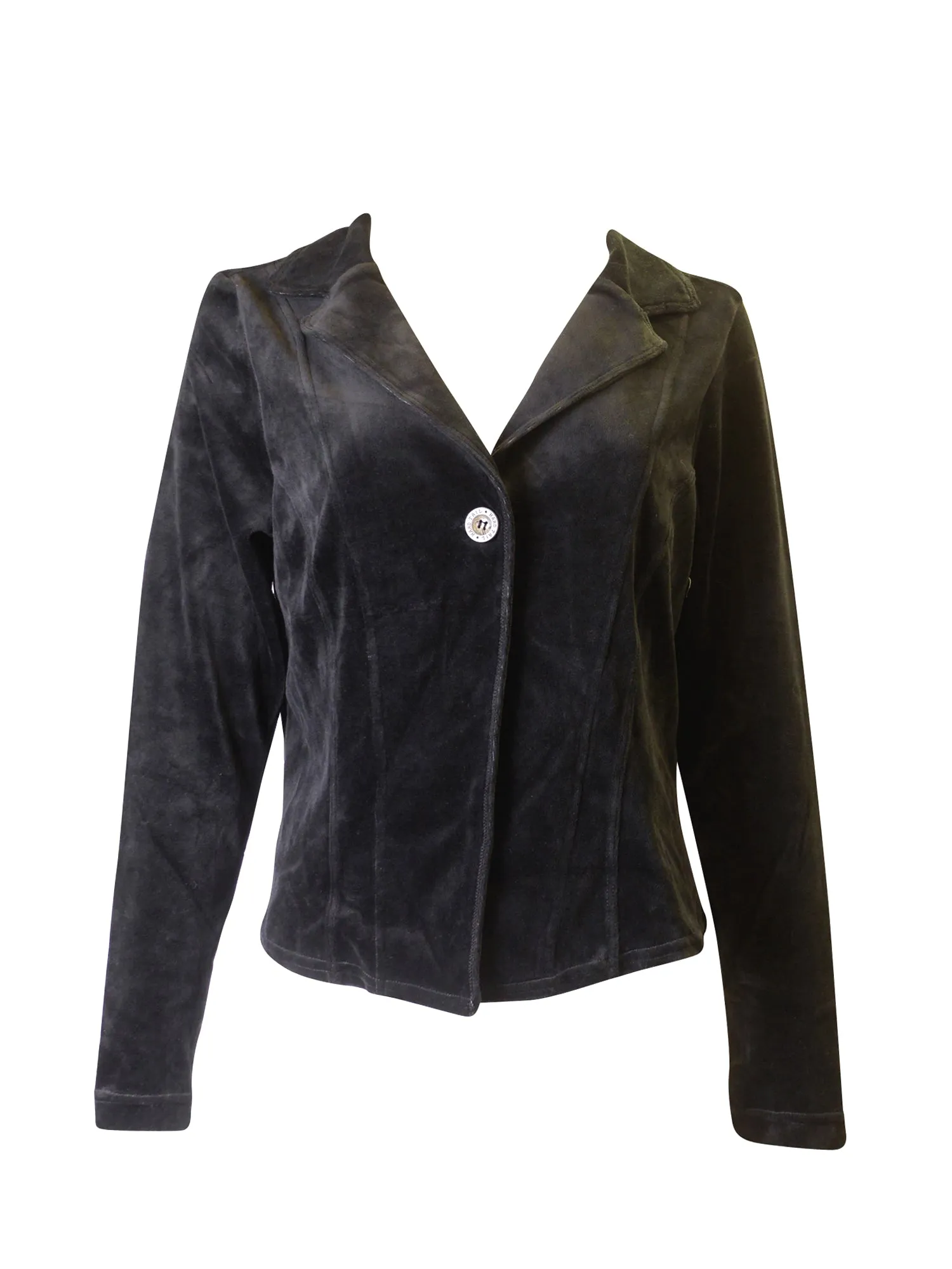Hard Tail Velour Cropped Blazer V-203