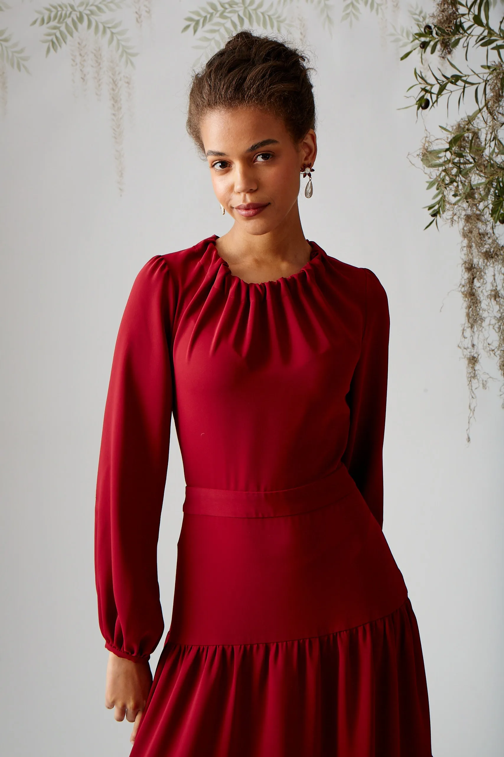 Hayes Dress - Burgundy