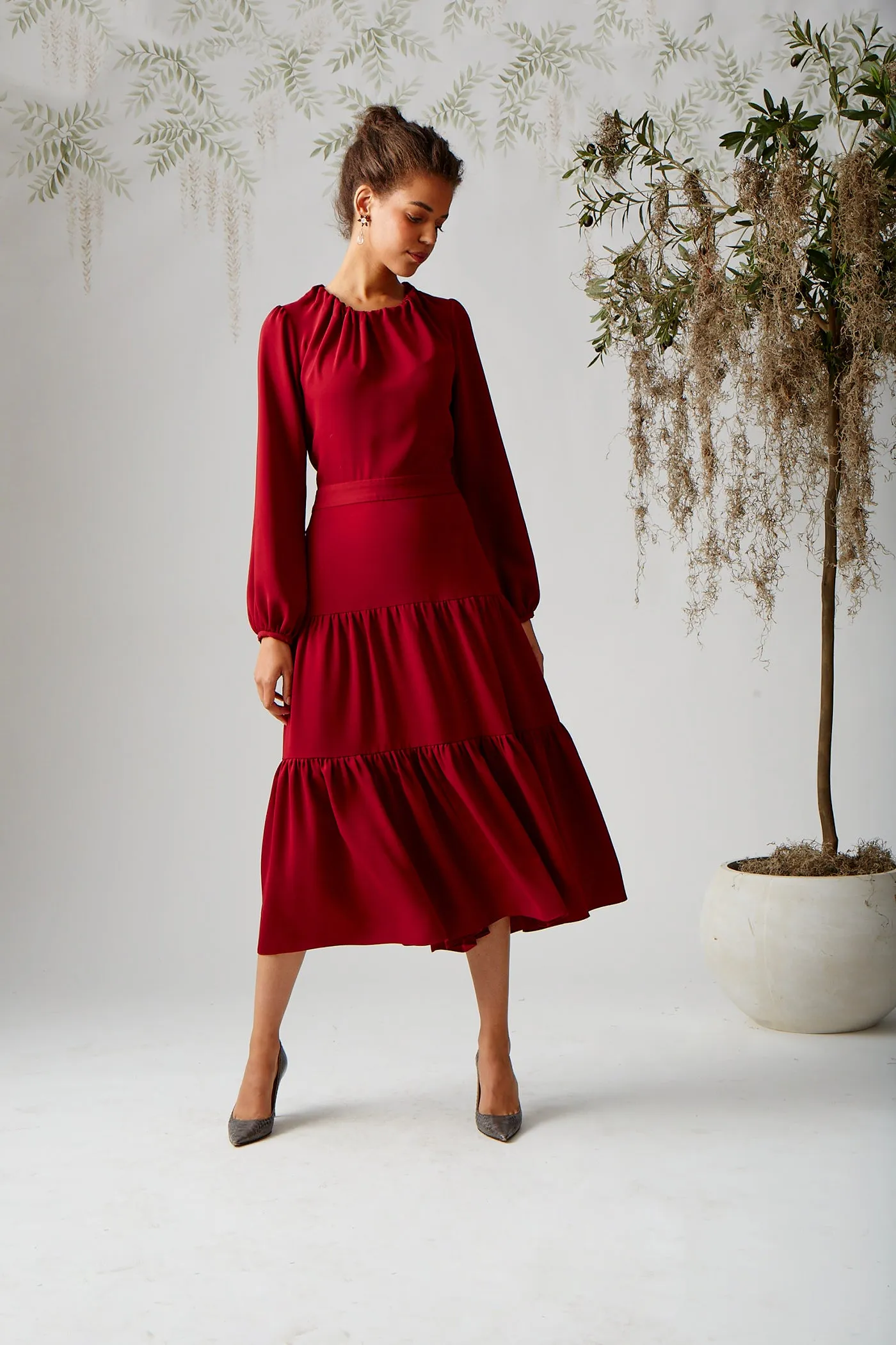 Hayes Dress - Burgundy