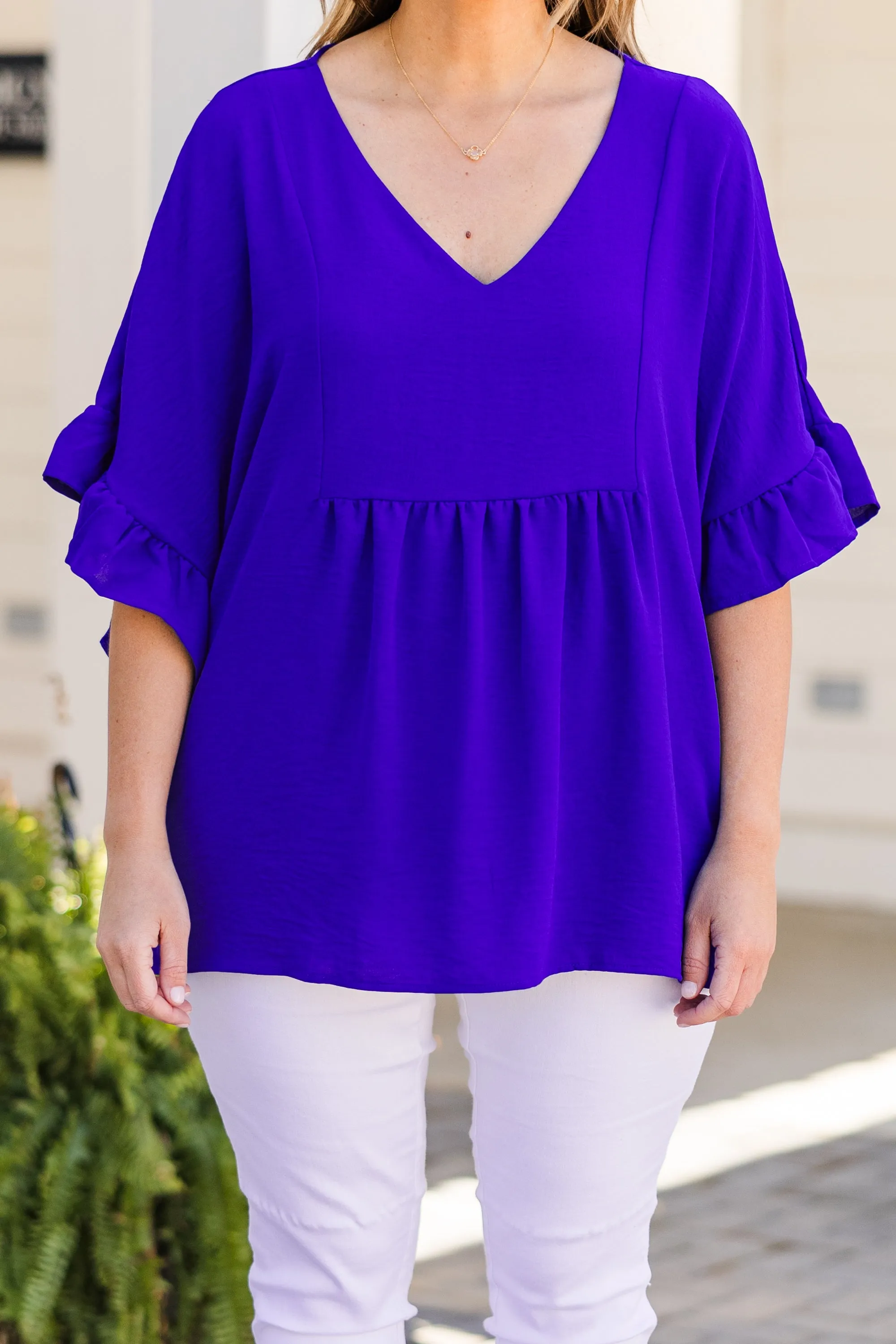 Holding Steady Top, Royal Blue