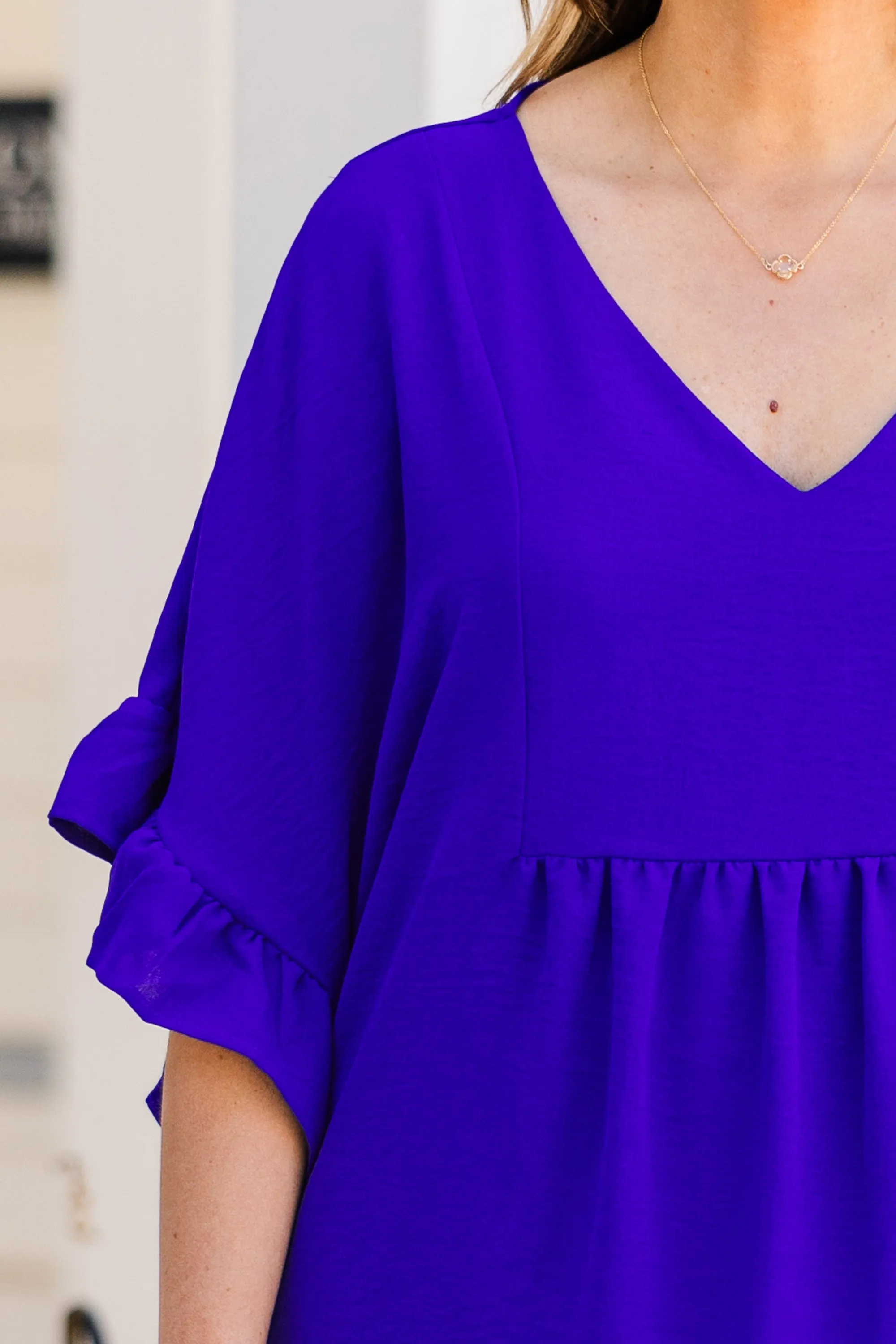 Holding Steady Top, Royal Blue