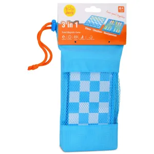 IScream 3-in-1 Chess, Checkers, and Backgammon Magnetic Set
