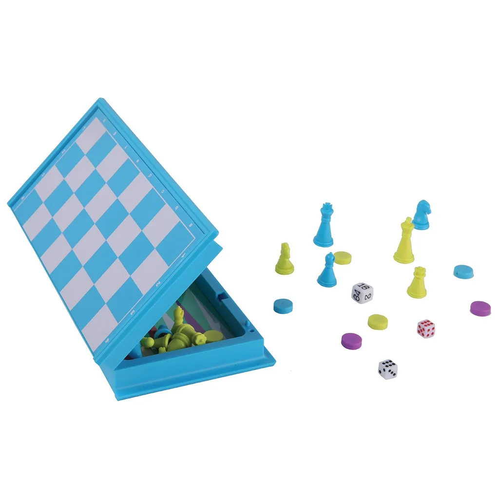 IScream 3-in-1 Chess, Checkers, and Backgammon Magnetic Set