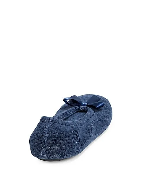 ISOTONER Classic Terry Ballet Slipper Navy