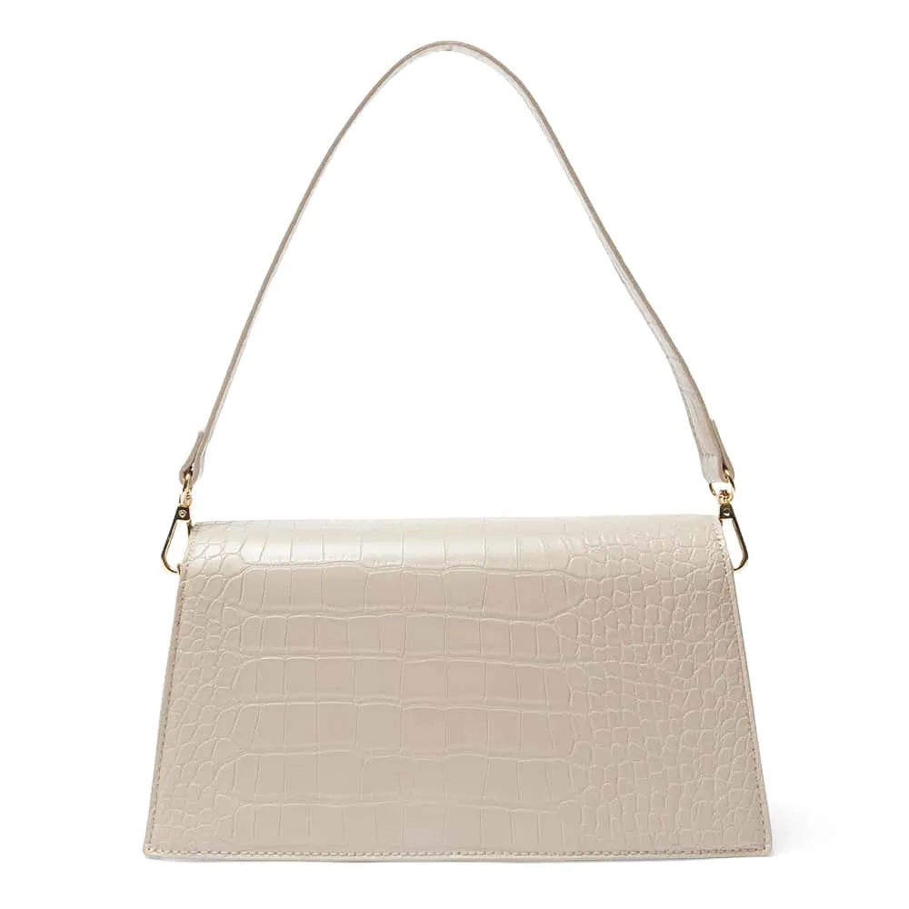 June Handbag in Nude Croc