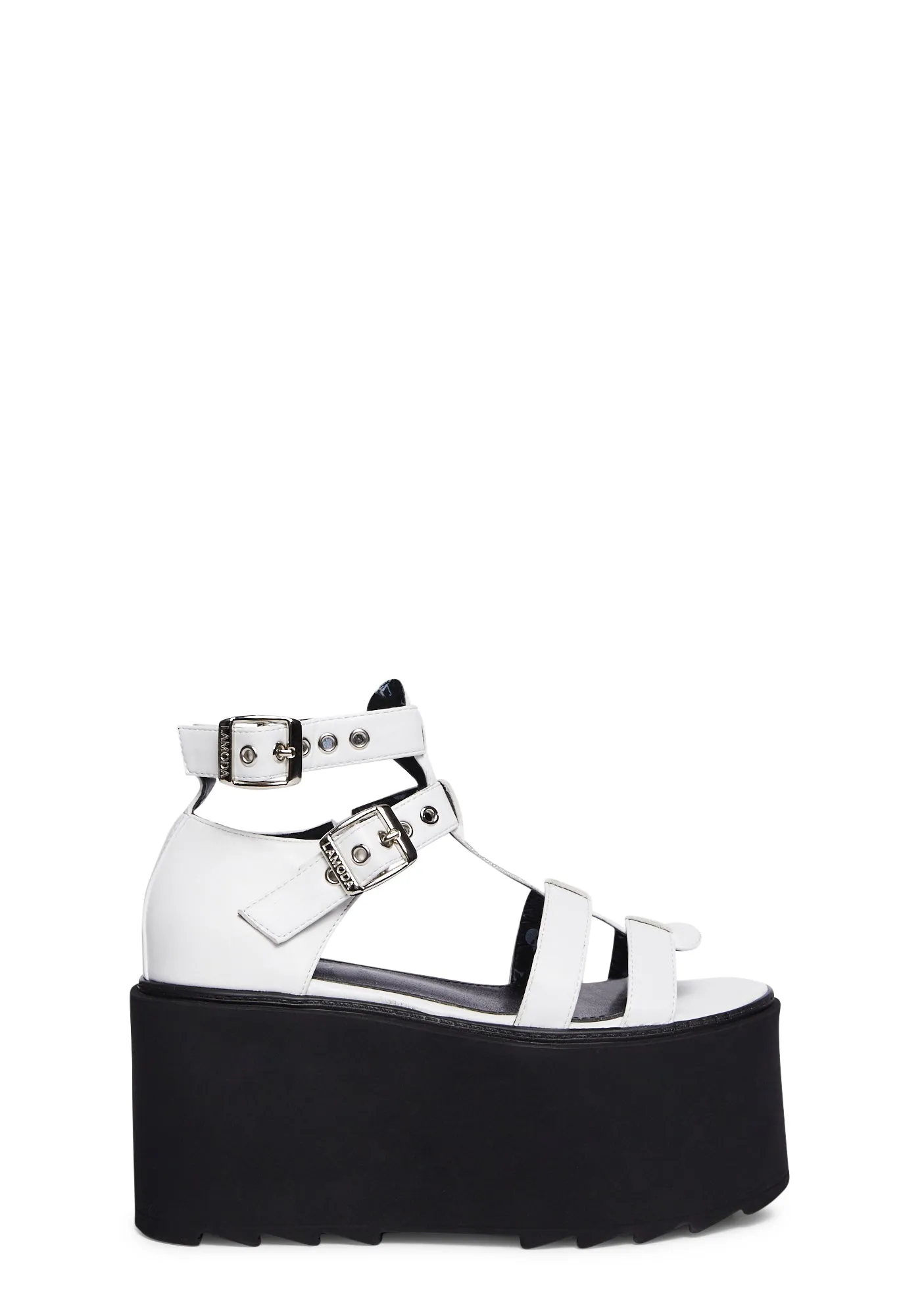 Just Peachy Platform Sandals - White