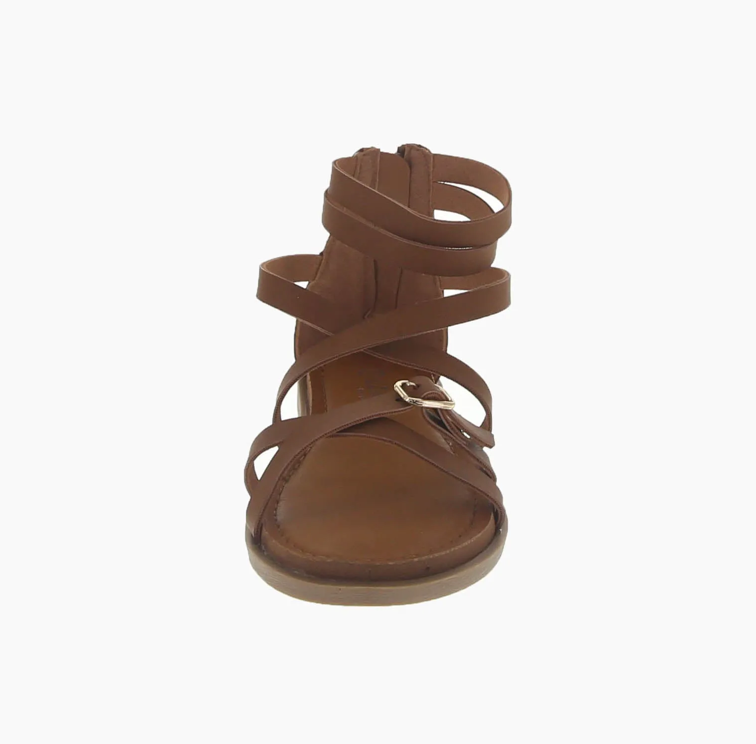 KID'S SHOES TAN PU LEATHER SANDALS SOOTH-07K