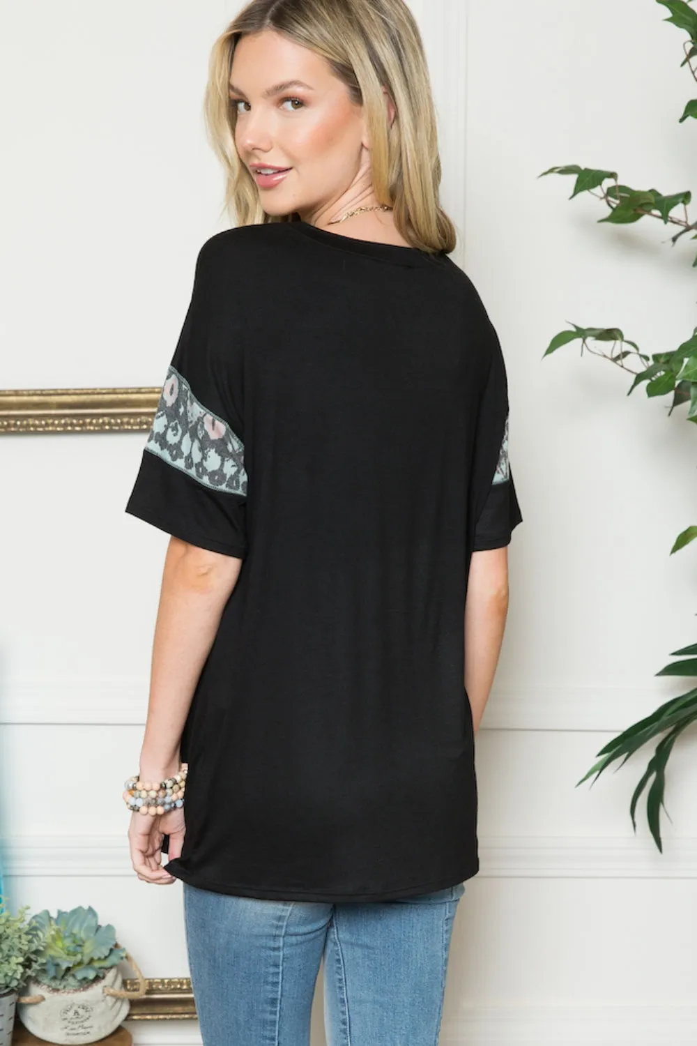 Leopard Colorblock Tee