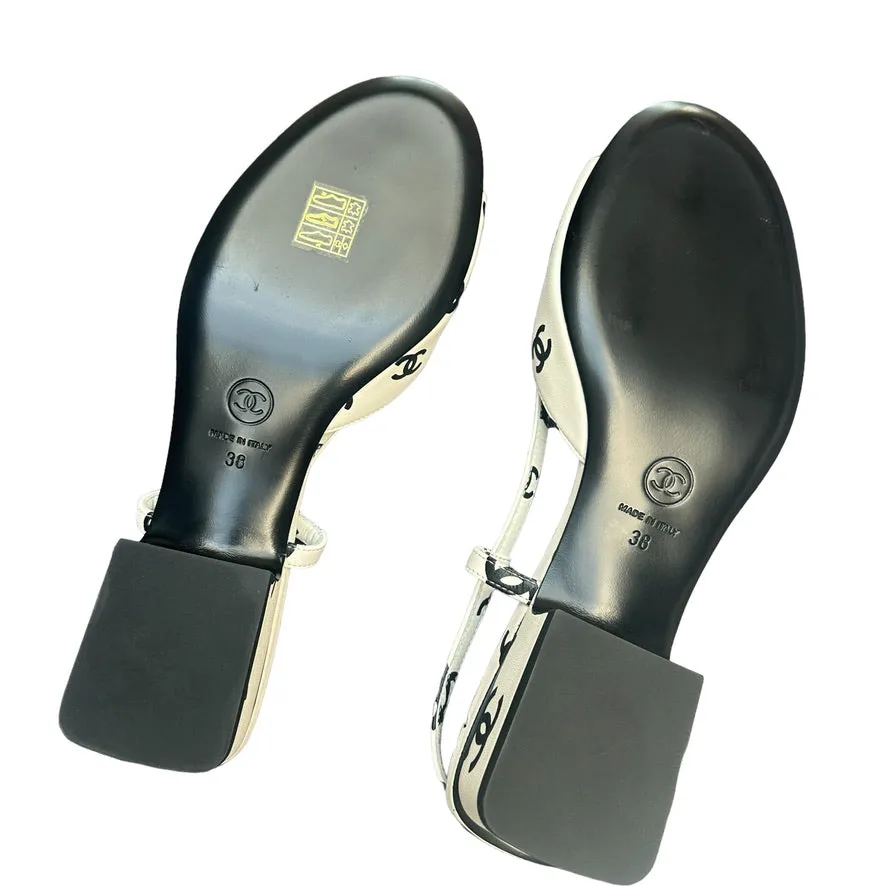 Logo Leather Sandals - 8