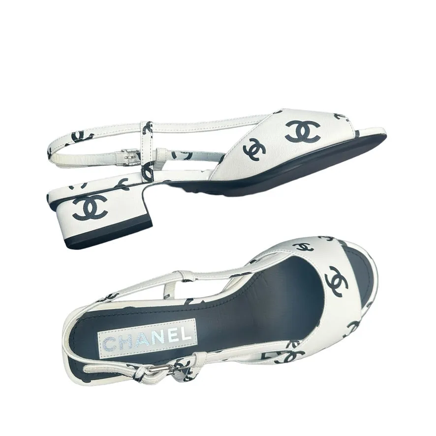 Logo Leather Sandals - 8