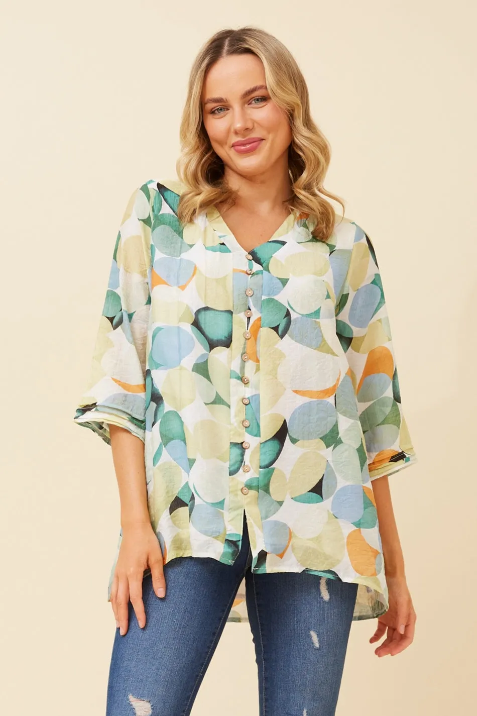 LUBY ABSTRACT PRINT TOP