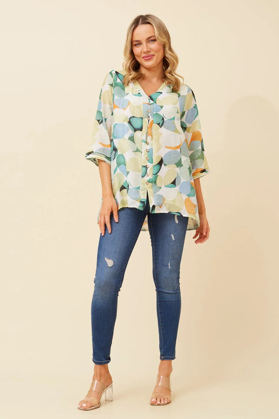 LUBY ABSTRACT PRINT TOP