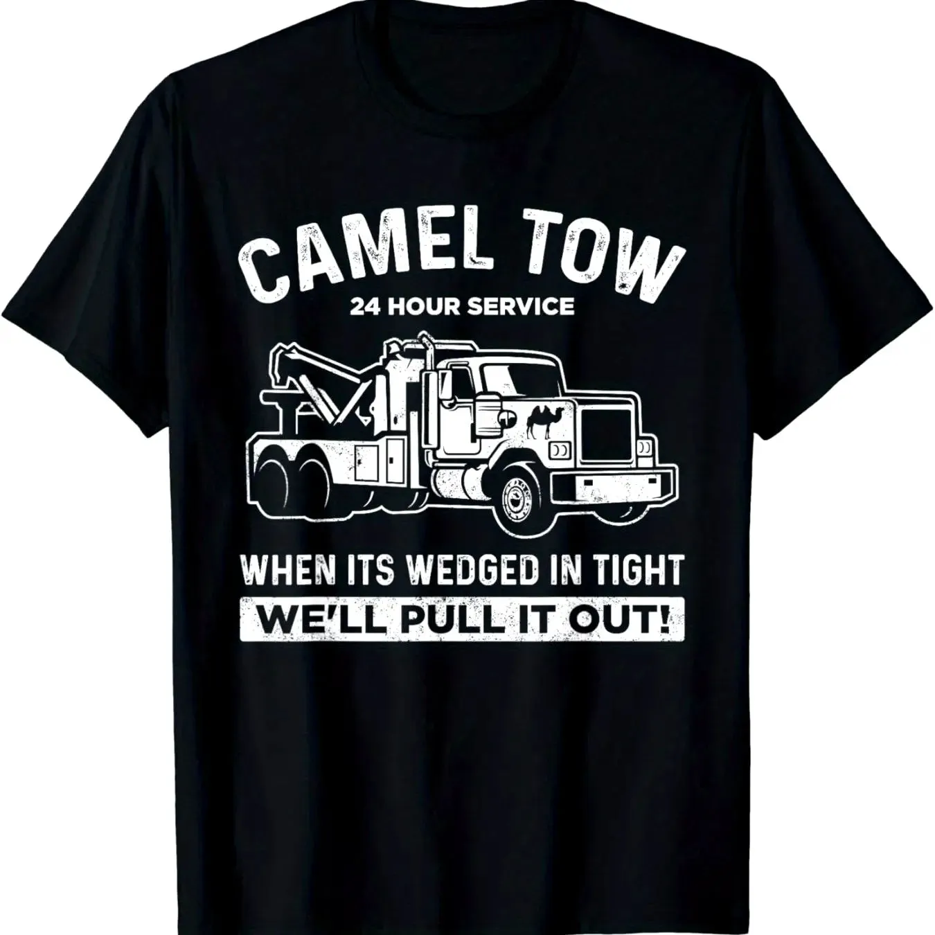 Mens Street Style Stretch Tee  Camel Towing Design