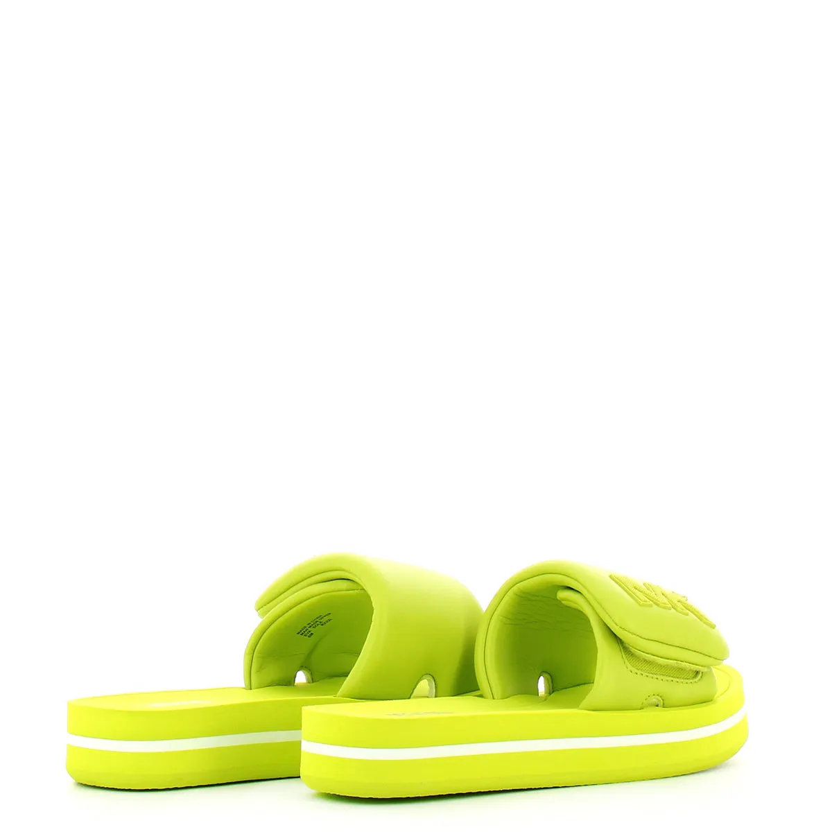 Michael Kors - MK Platform Slide Puffy BRT Limenade Sandals - 40S3MKFA1L - BRT/LIMEADE