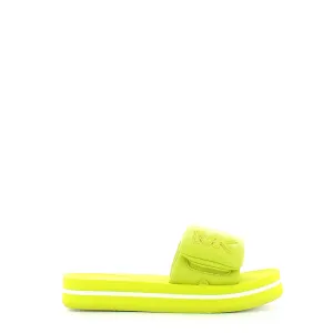 Michael Kors - MK Platform Slide Puffy BRT Limenade Sandals - 40S3MKFA1L - BRT/LIMEADE