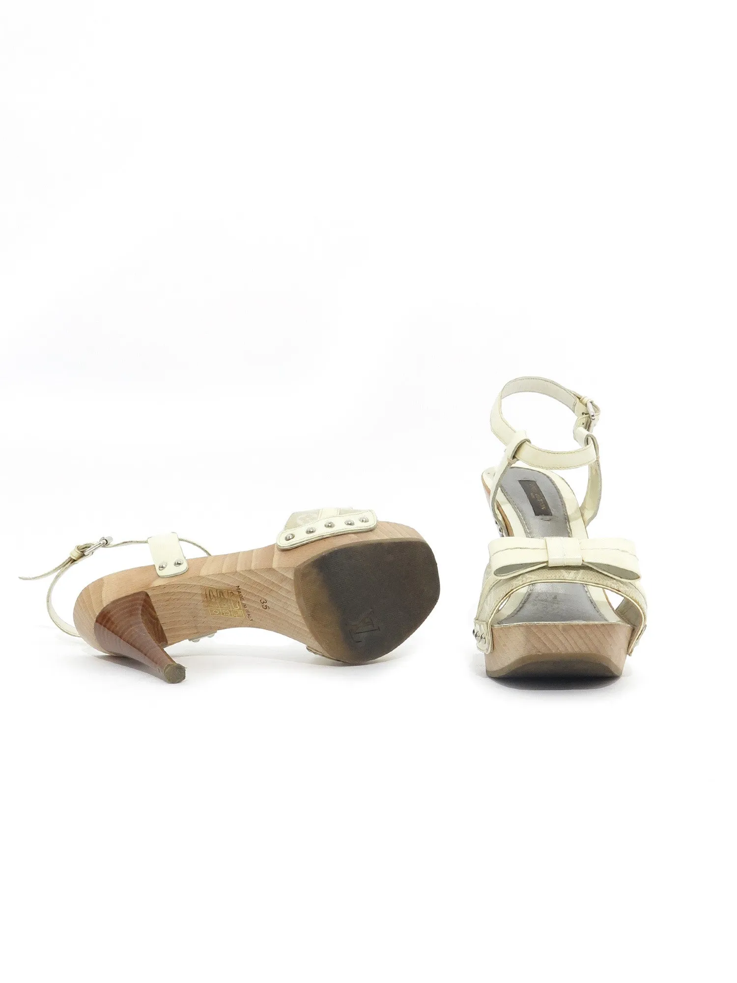 Monogram Bow Sandals