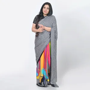 Multicolor Heels Saree