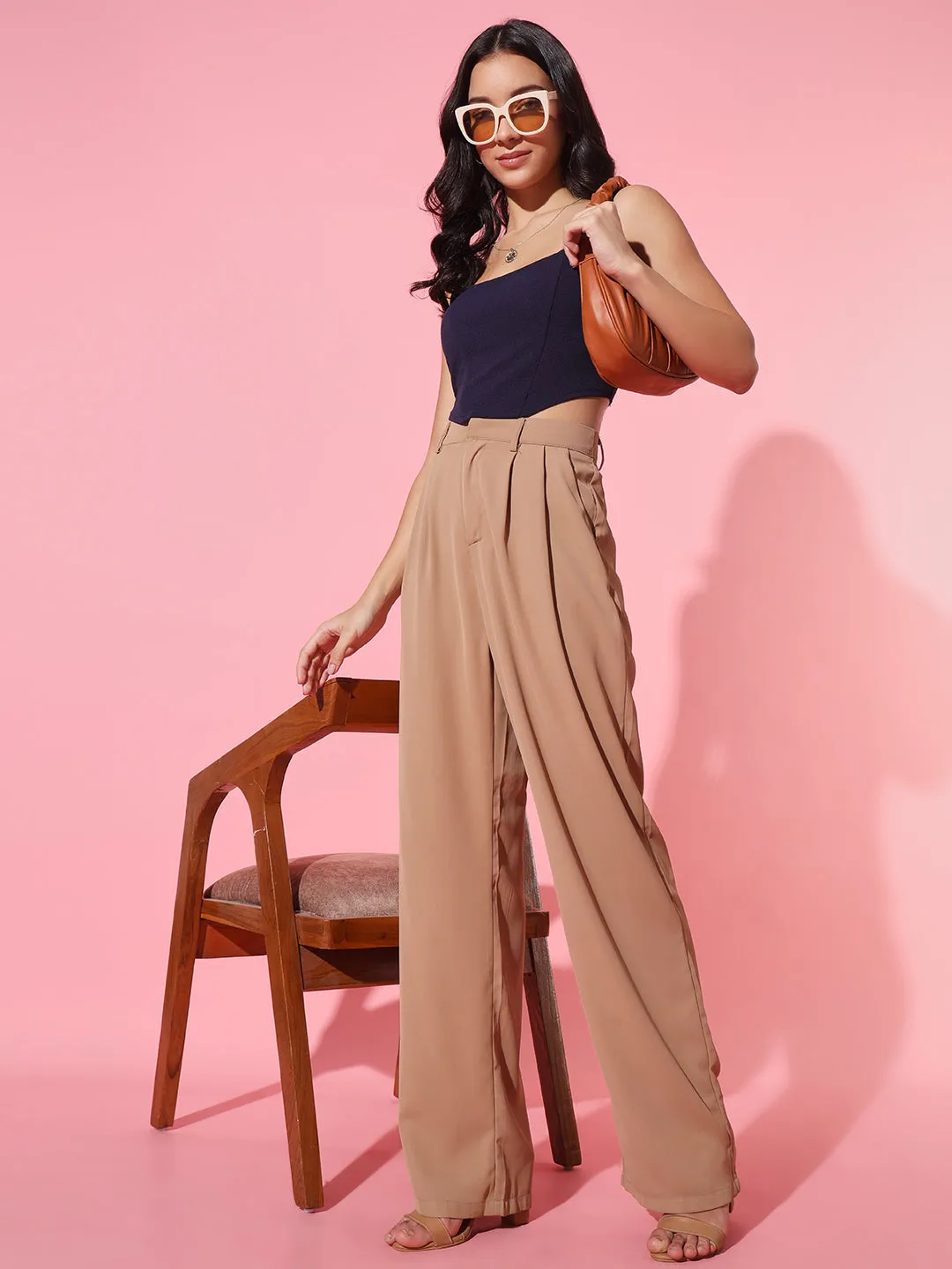 Navy Blue Corset Style Top