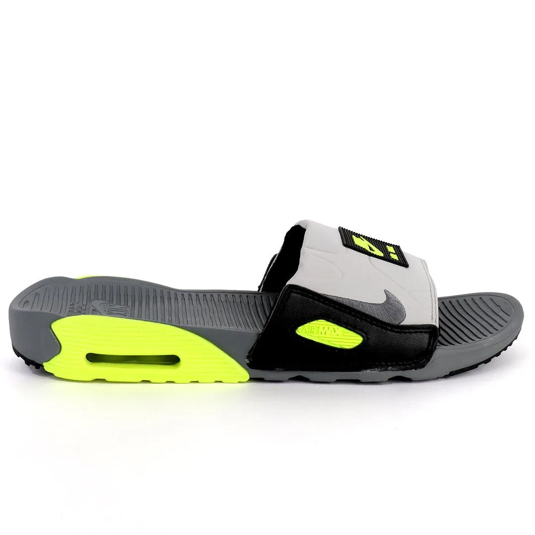 NK Camden White And Lemon Designed Sneaker Sole Men's Slide