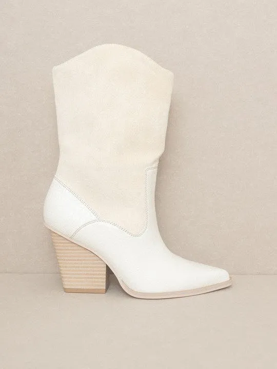 OASIS SOCIETY Marseille - Loose Fit Western Suede Boots