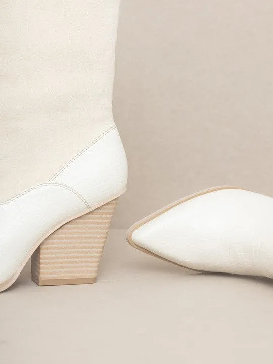 OASIS SOCIETY Marseille - Loose Fit Western Suede Boots