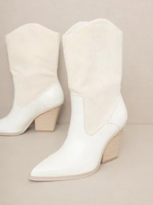 OASIS SOCIETY Marseille - Loose Fit Western Suede Boots