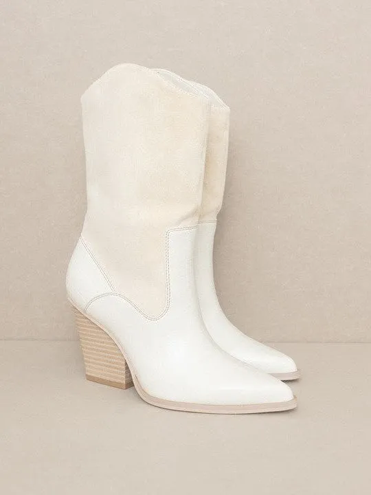 OASIS SOCIETY Marseille - Loose Fit Western Suede Boots