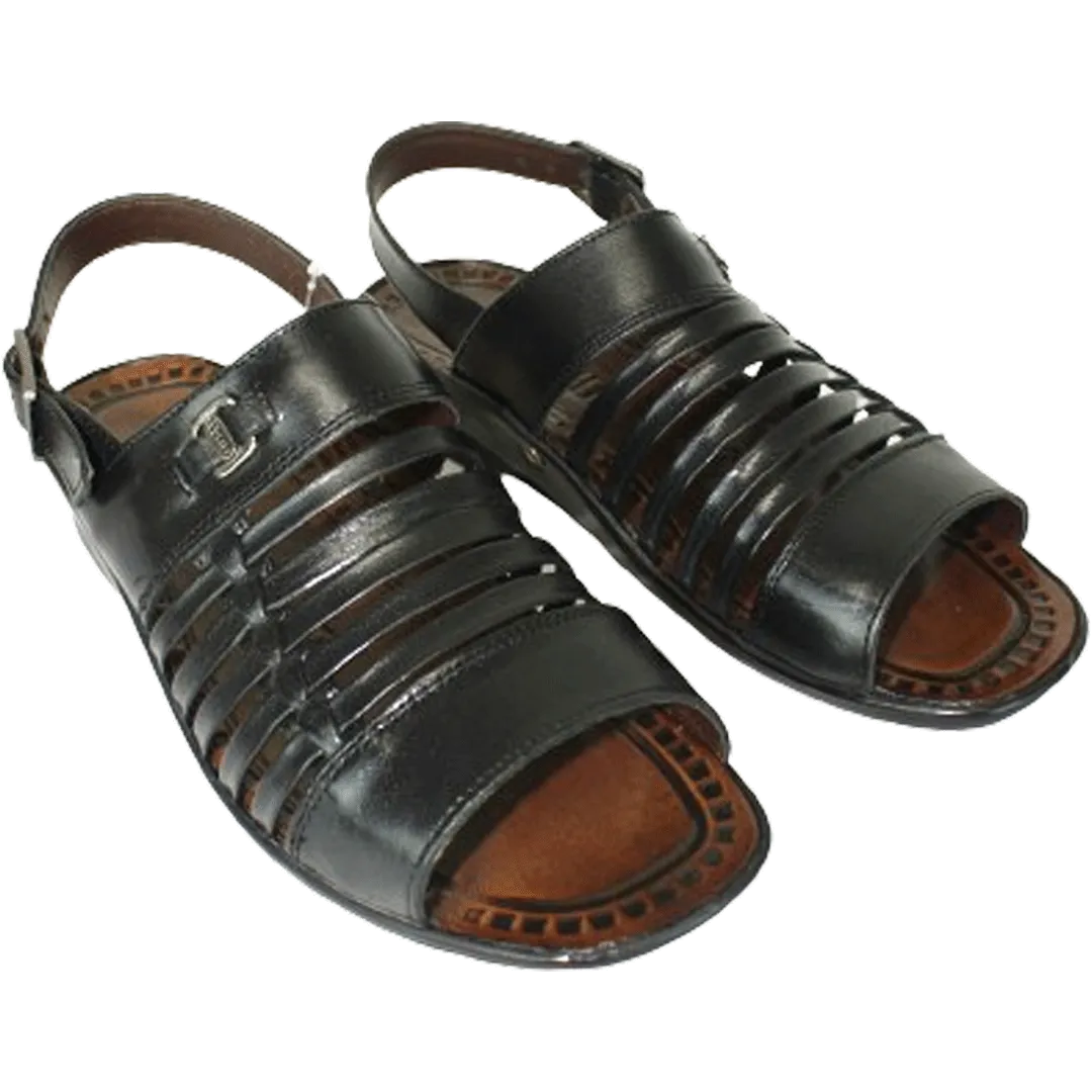 OPELA Rodrigo LEATHER  Black Sandal