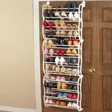 Over-the-Door Shoe Rack for 36 Pairs – Plastic & Metal Storage Organizer