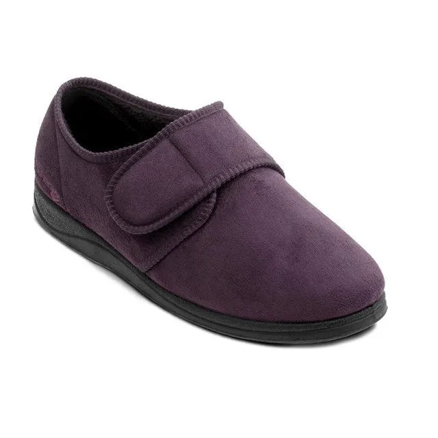 Padders Charles Burgundy Microsuede Mens Slippers