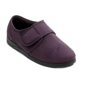 Padders Charles Burgundy Microsuede Mens Slippers