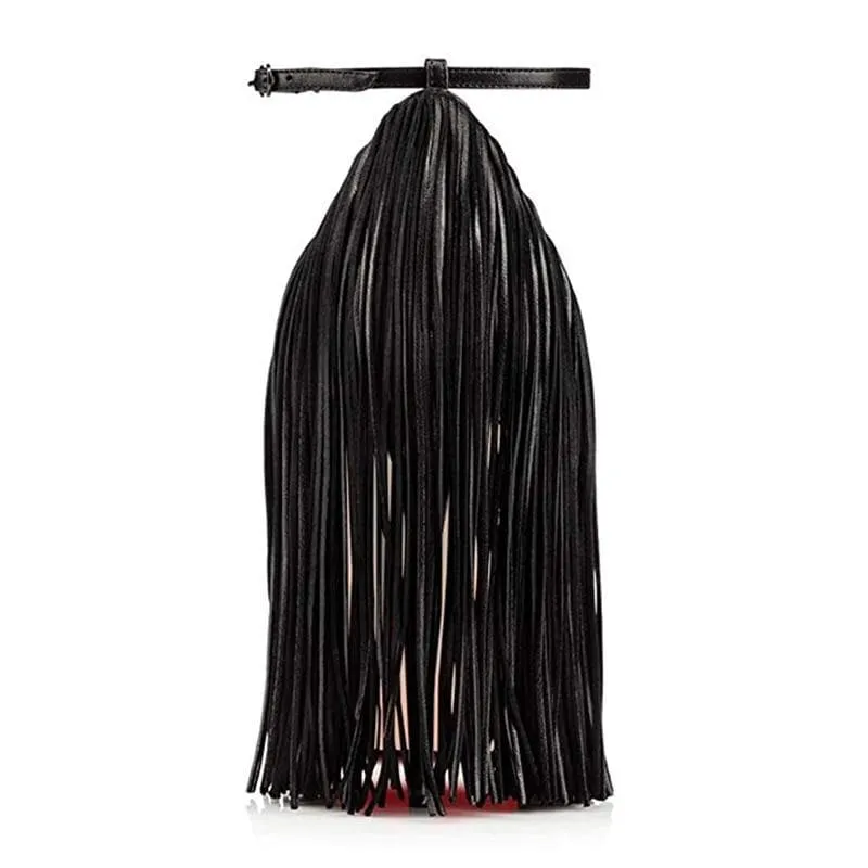 Peep Toe Fringe High Heel