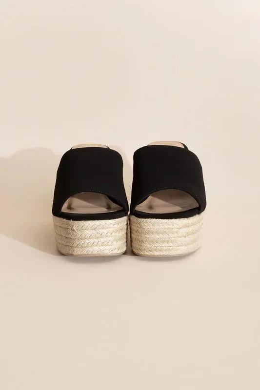 platfrom weddge slide heels