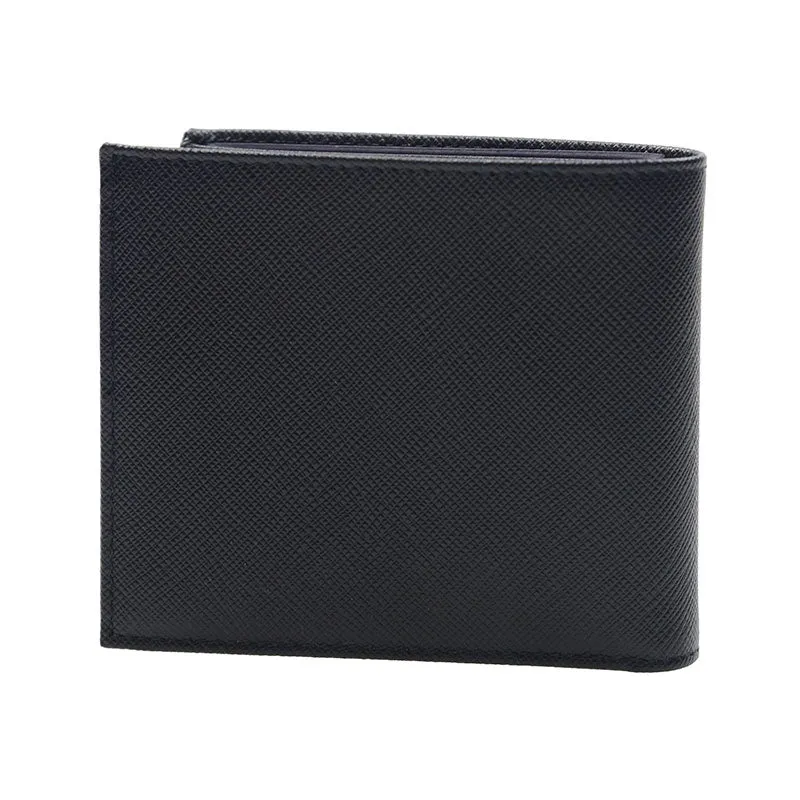 Prada Wallet Short Fold Wallet Black