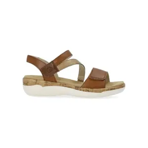 REMONTE THREE STRAP ADJUSTABLE SANDAL BROWN MULTI - WOMENS