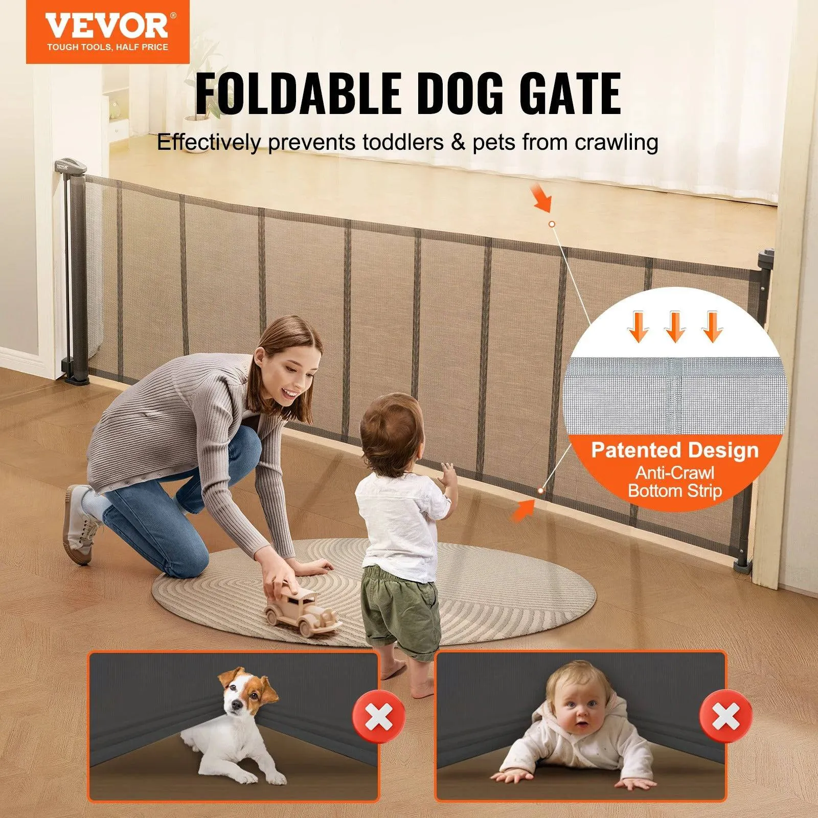 Retractable Pet & Baby Gate