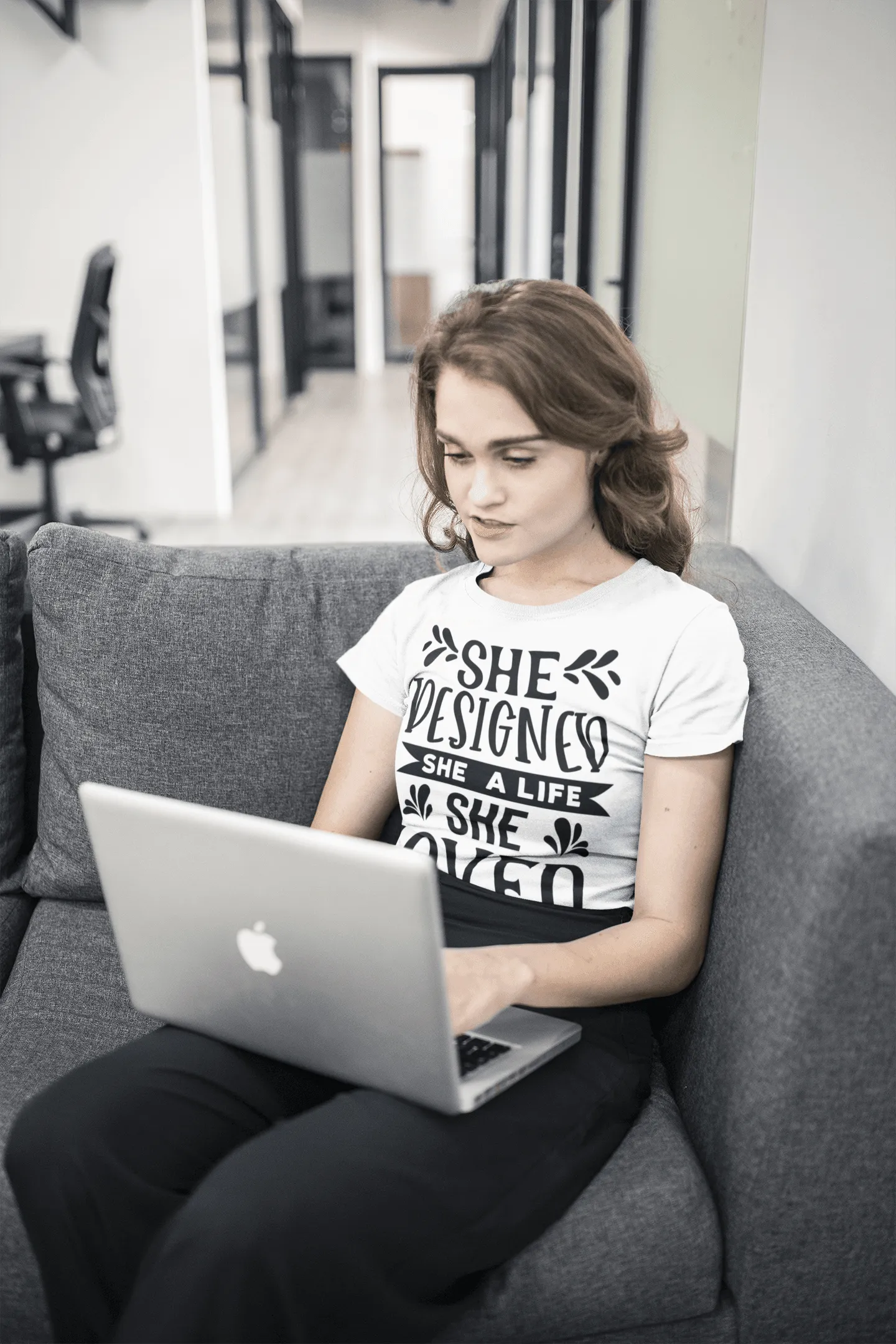 She designed She Love T-shirt