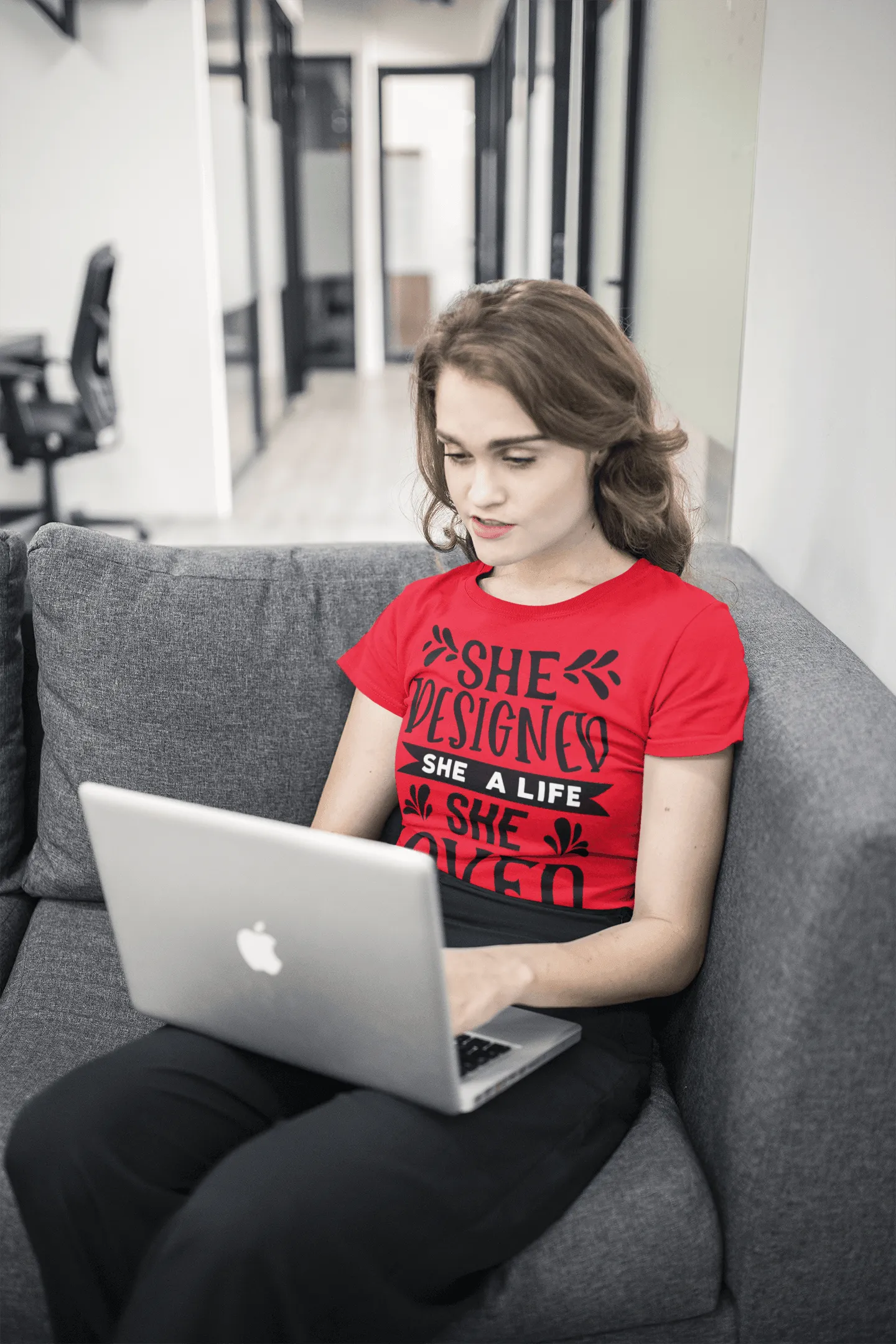 She designed She Love T-shirt