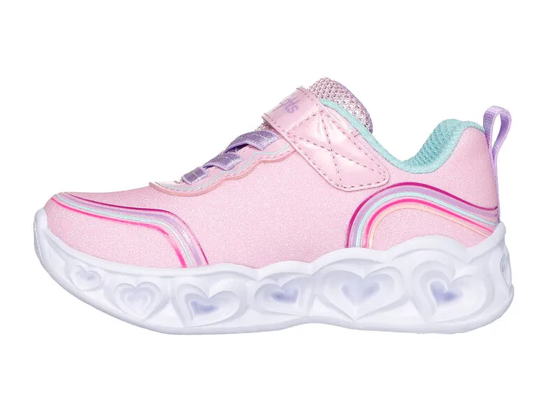 Skechers Girls Trainers S Lights Heart Lights Retro Hearts Light Pink/Multi