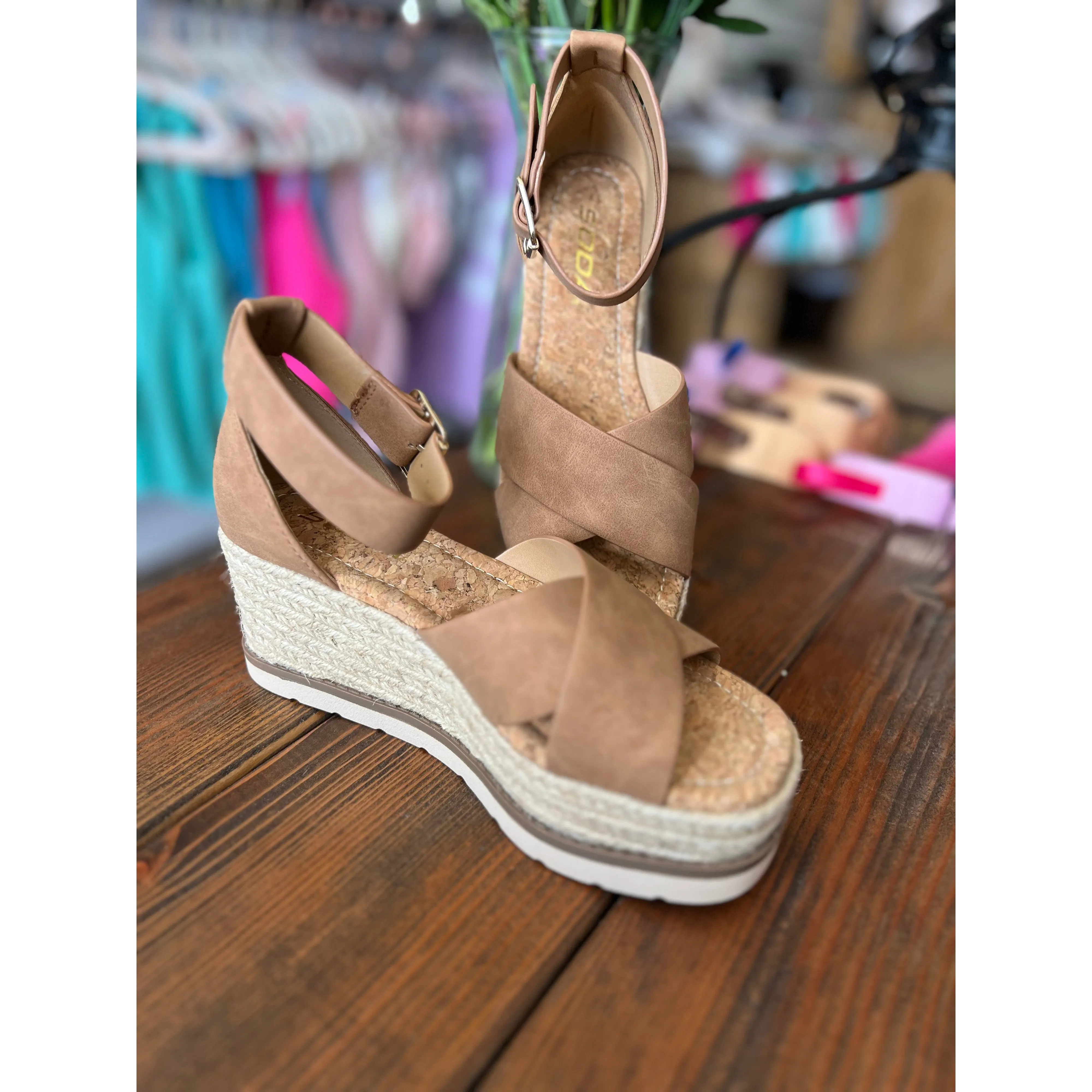Soda Fabian Latte Wedges (5.5-10)