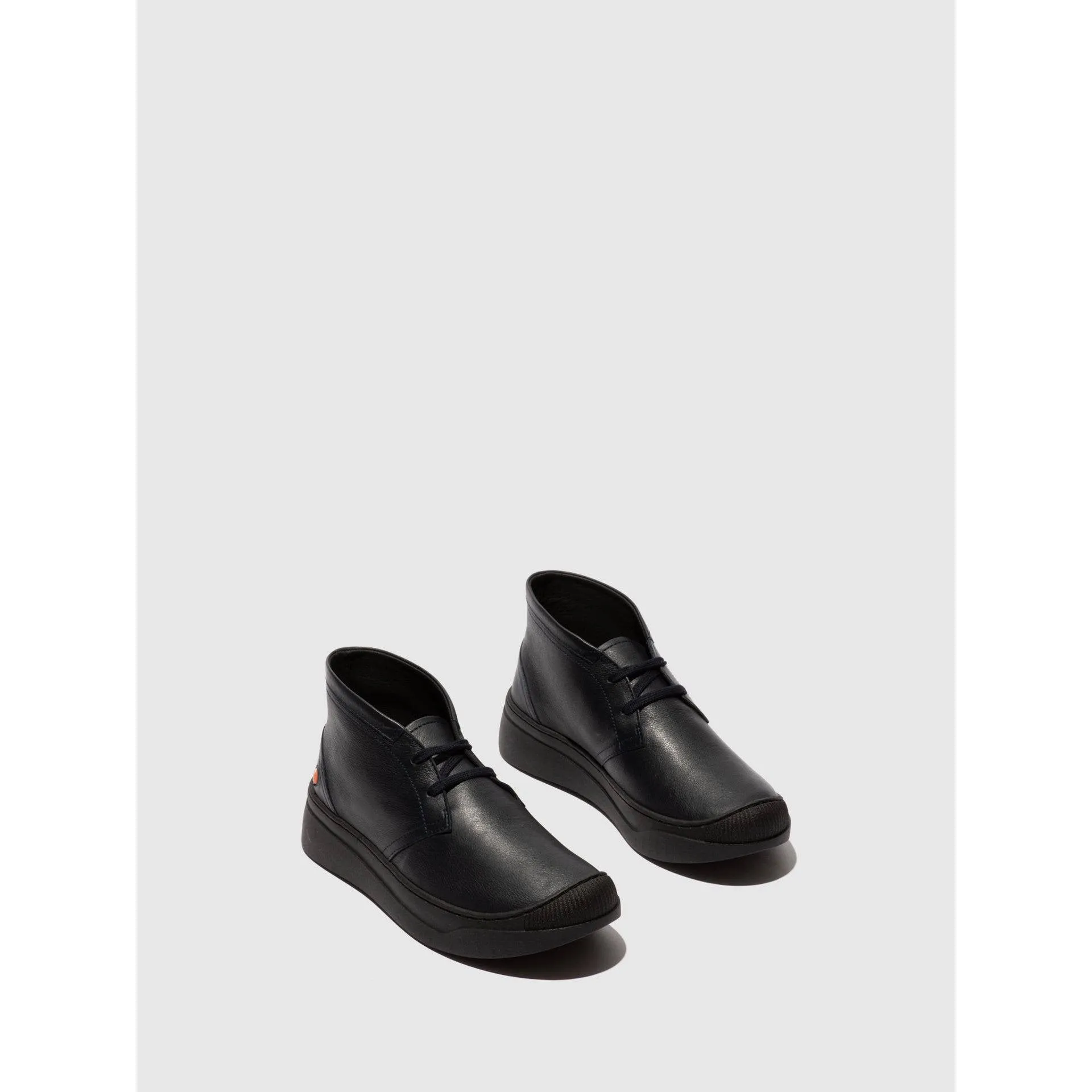 Softinos ALTI772SOF Ladies Navy Lace Up Ankle Boots