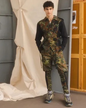 Spliced Woven & Knit Pant - Flecktarn